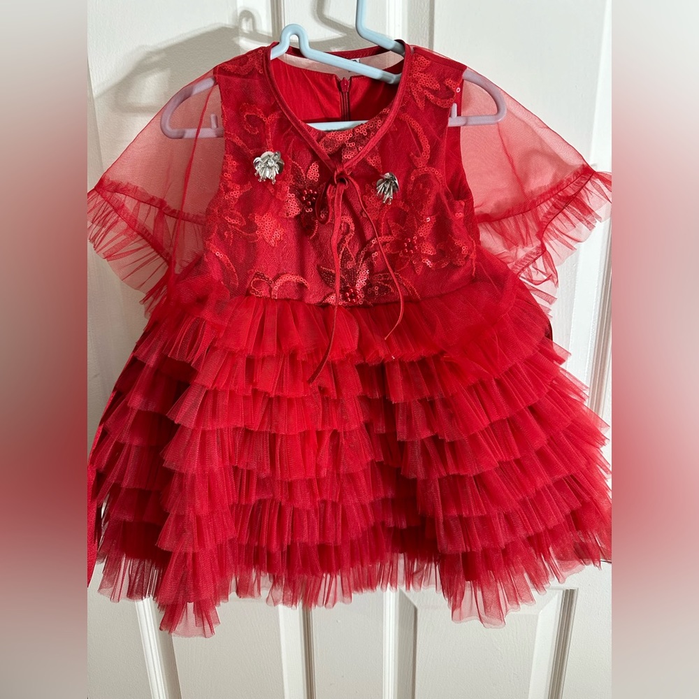 Christmas dress Size 4 t , European
